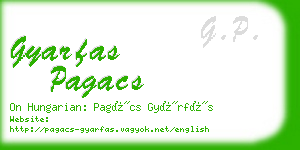 gyarfas pagacs business card